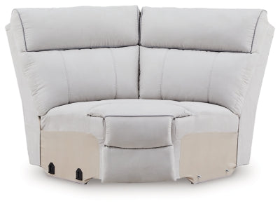 Social Pointe Reclining Sectional with Storage Consoles - Home And Beyond