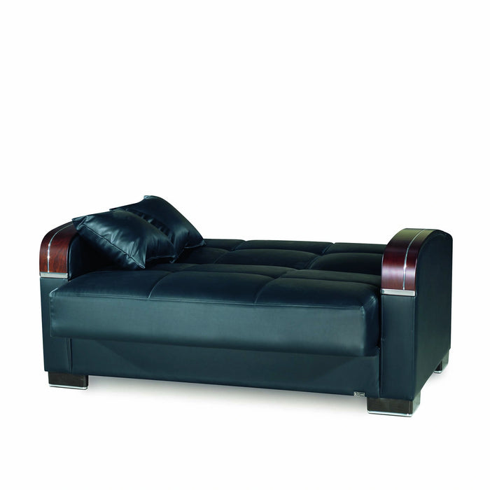 Ottomanson Mobimax Collection Upholstered Convertible Loveseat with Storage