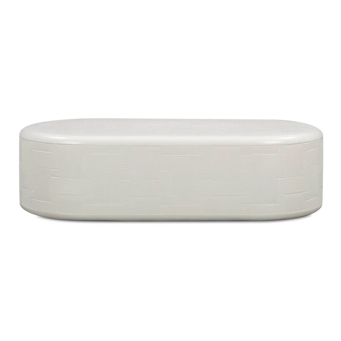 Suraya 55" Indoor/Outdoor Concrete Rounded Coffee Table