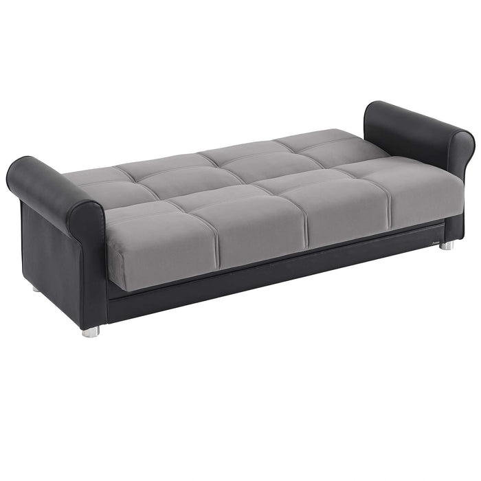 Ottomanson Avalon Collection Upholstered Convertible Sofabed with Storage