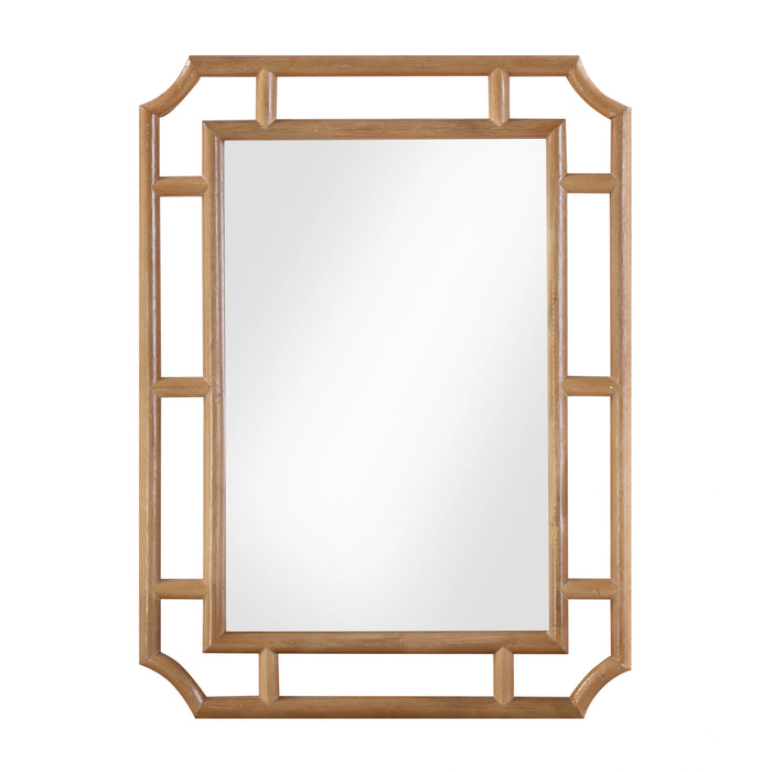 Cienna 24"x32" Natural Rattan Wall Mirror