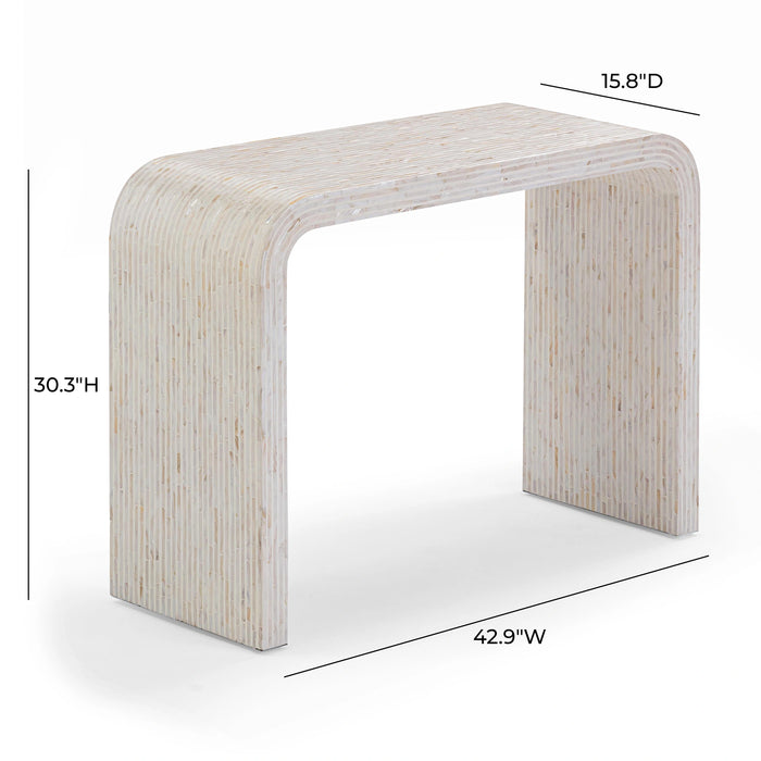 Opus 43" Cream Capiz Shell Console Table