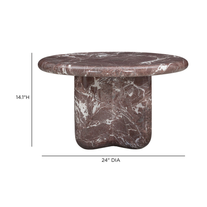 Juju Faux Marble Indoor/Outdoor Round Coffee Table (24"-32")
