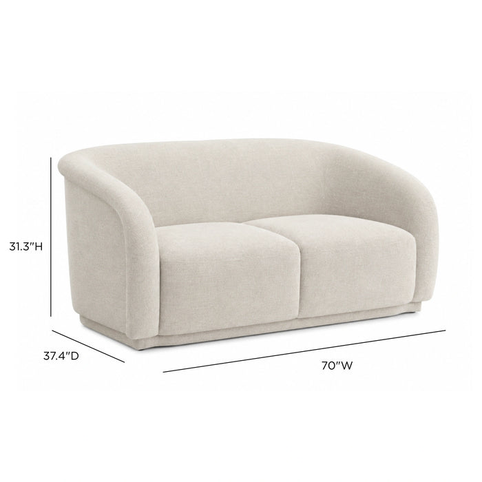 Yara 70" Pleated Performance Velvet Loveseat