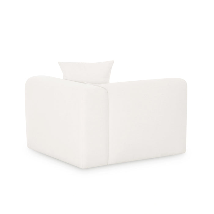 Tarra Cream Performance Chenille Modular Corner Chair