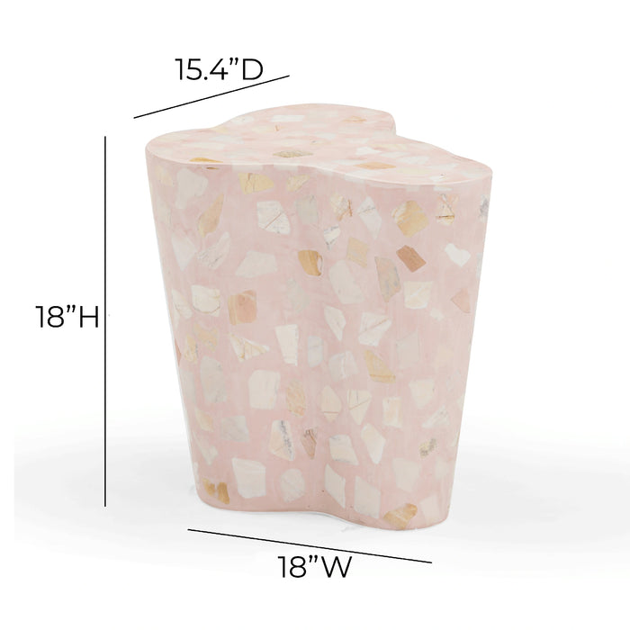 Slab Faux Terrazzo Indoor/Outdoor Side Table