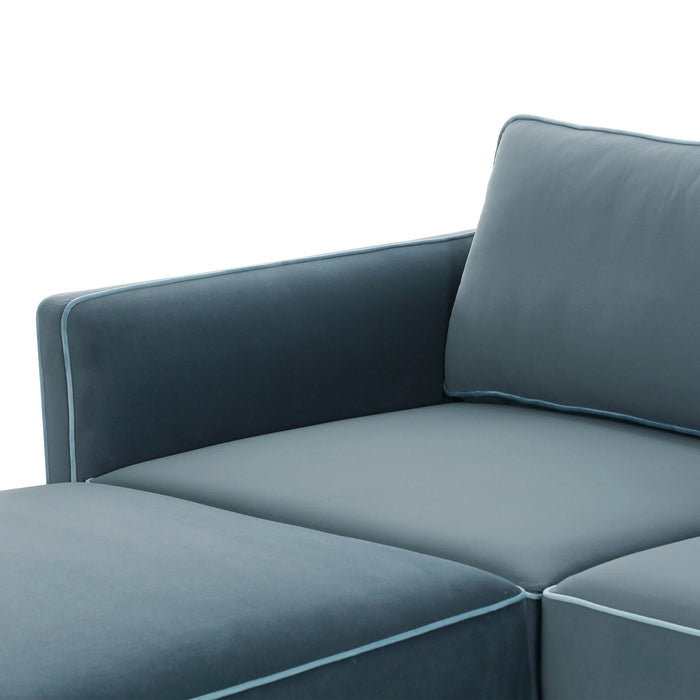 Willow 6-Piece Performance Velvet Modular U Sectional