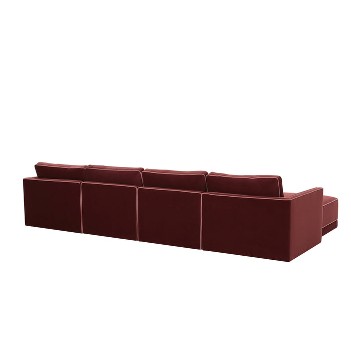 Willow 6-Piece Performance Velvet Modular U Sectional