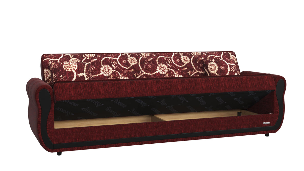 Ottomanson Havana Collection Upholstered Convertible Sofabed with Storage