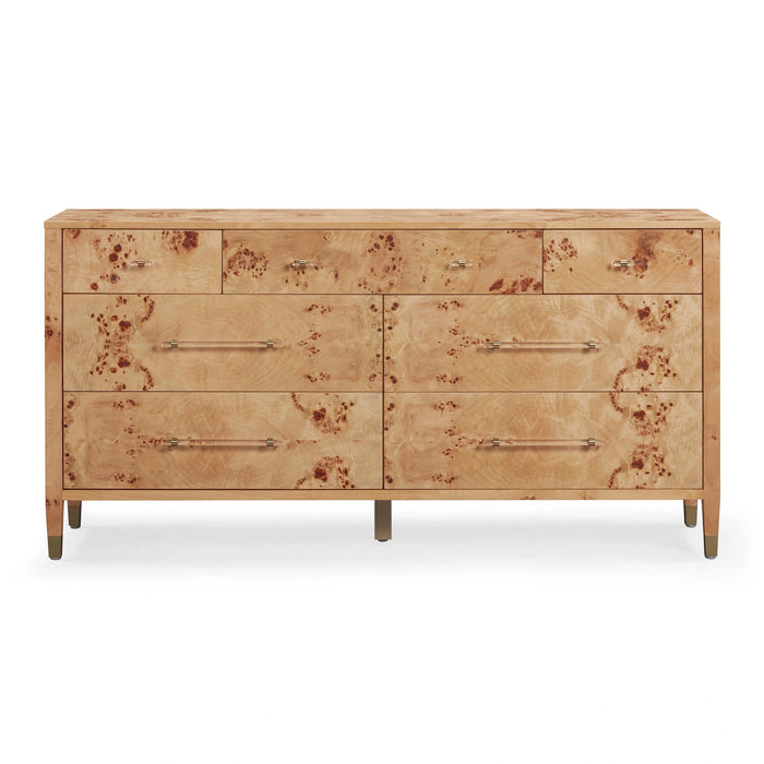 Brandyss 62" Burl 7-Drawer Dresser