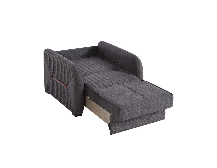 Ottomanson Speedy Collection Upholstered Convertible Armchair with Storage