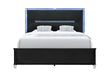 Lando Black Bed with Continuous LED