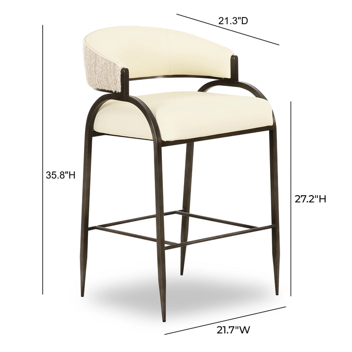 Tatum 2-Tone Performance Vegan Leather Counter Stool