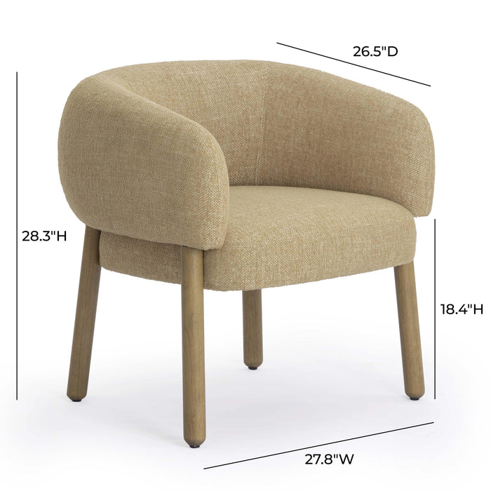 Foxy Textured Performance Fabric Accent Chair