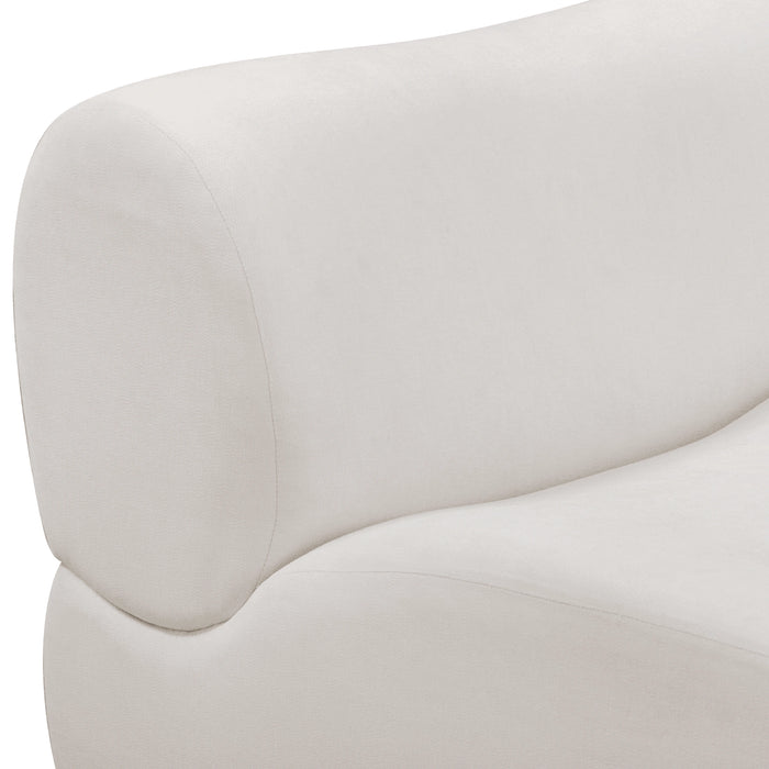Zenith Contract-Grade Upcycled Fabric Cream Corner Chair