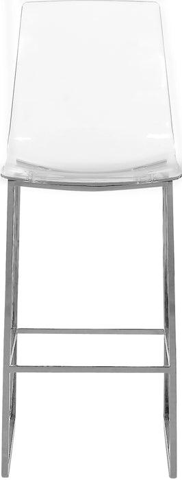 Lumen Chrome Metal/Lucite Polycarbonate Stool