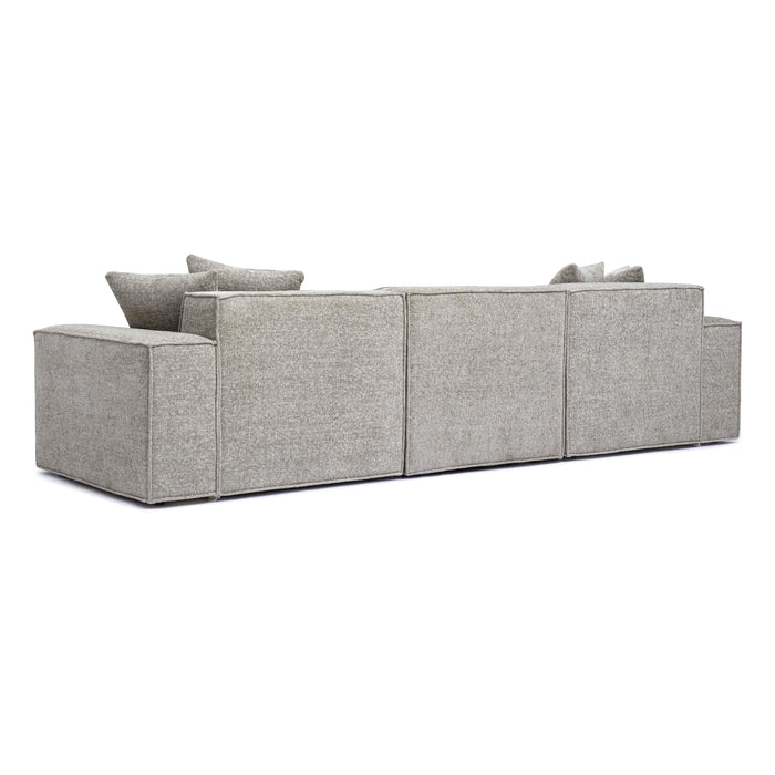 Mindy 115" Performance Chenille Basketweave Modular Sofa