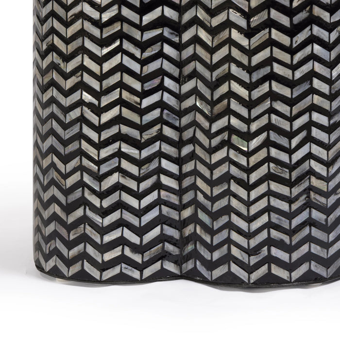 Truffle Black Mother of Pearl Shell Side Table