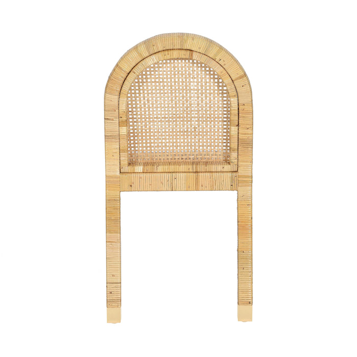 Amara Cream Contract-Grade Linen Arched Dining Chair
