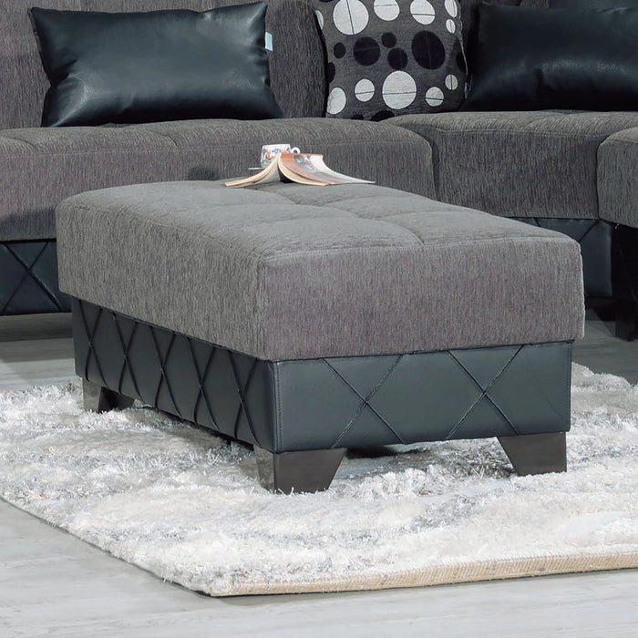 Ottomanson Molina Collection Upholstered Convertible Ottoman with Storage