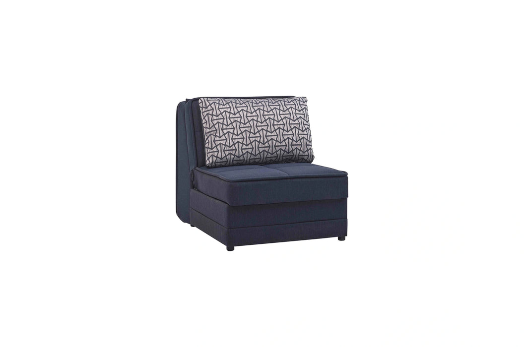 Ottomanson Studio Collection Upholstered Convertible Armchair with Storage