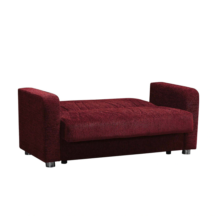 Ottomanson Elegance Collection Upholstered Convertible Loveseat with Storage