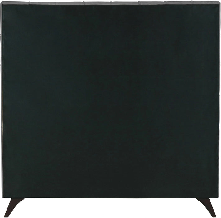 Elly Grey Velvet Queen Bed