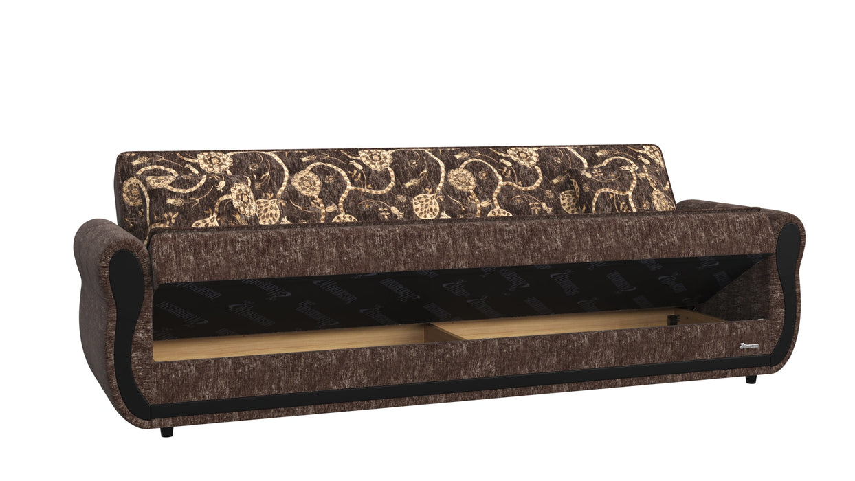 Ottomanson Havana Collection Upholstered Convertible Sofabed with Storage