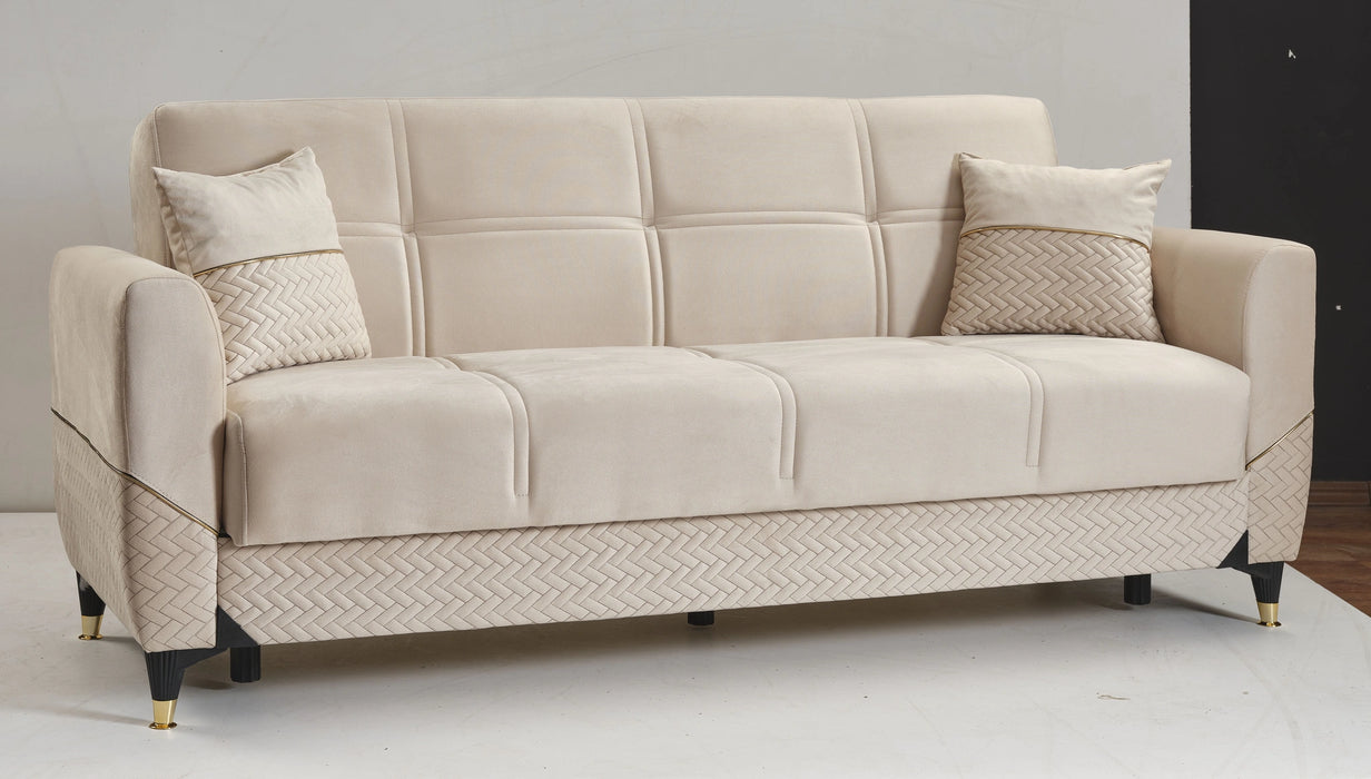 Ottomanson Samba Collection Upholstered Convertible Sofabed with Storage