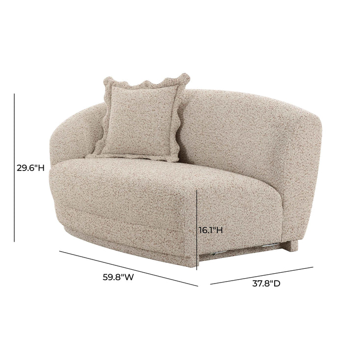 Marion 60" Two-Tone Textured Performance Boucle Loveseat
