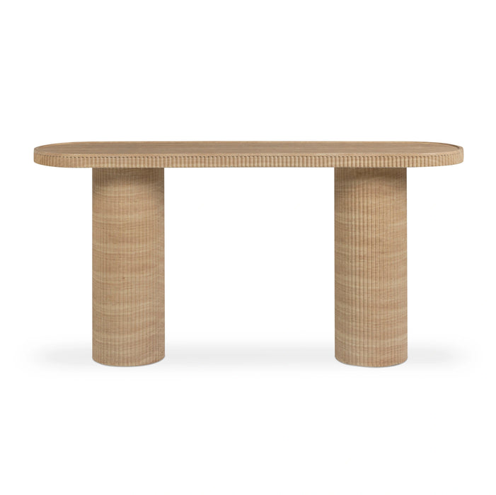 Darcy 59" Concrete Indoor/Outdoor Travertine Console Table
