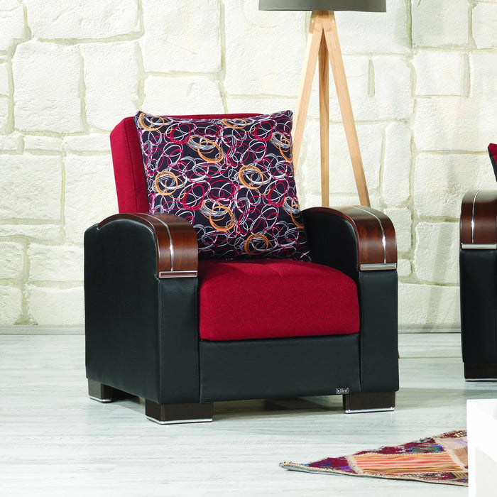 Ottomanson Mobimax Collection Upholstered Convertible Armchair with Storage