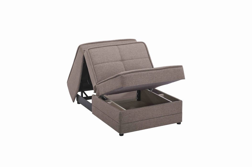 Ottomanson Studio Collection Upholstered Convertible Armchair with Storage