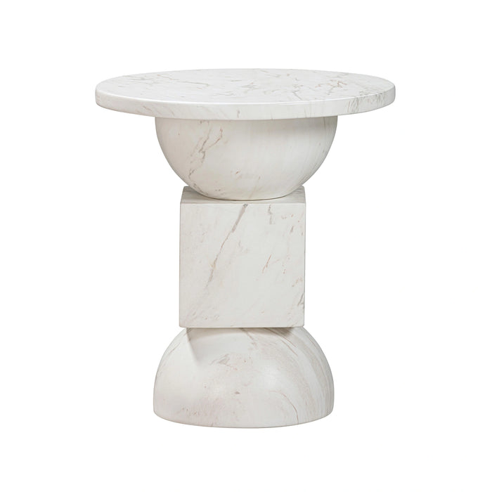 Chip Faux Marble Indoor/Outdoor Side Table