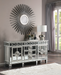 Varian Mirrored & Antique Platinum Server - Home And Beyond