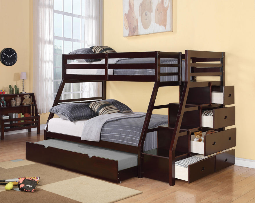 Jason Espresso Bunk Bed (Twin/Full) - Home And Beyond