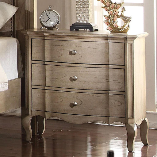 Acme Chelmsford 3-Drawer Nightstand in Antique Taupe 26053 image