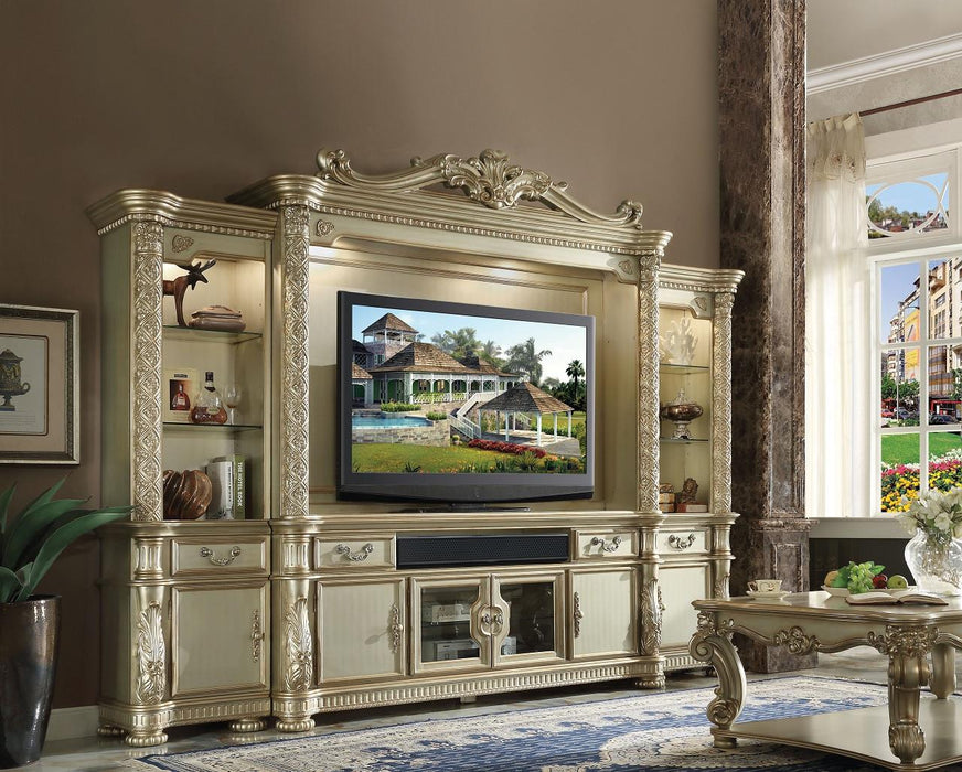 Acme Vendome Entertainment Center in Gold Patina 91310