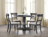 Acme Furniture Wallace Round Pedestal Dining Table in Weathered Gray 74640 image