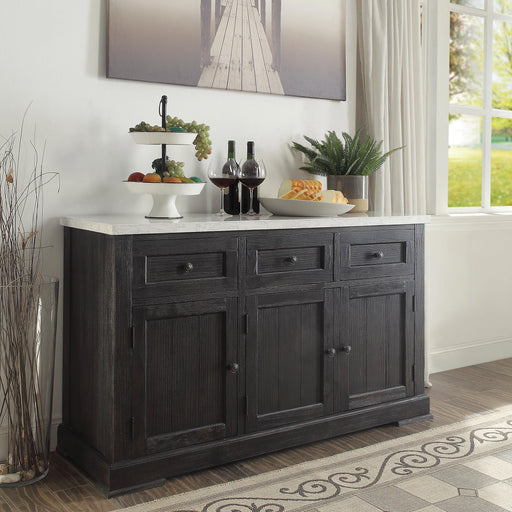 Nolan White Marble & Salvage Dark Oak Server image