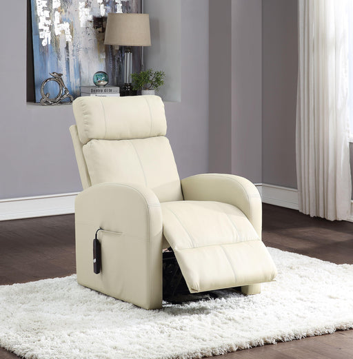 Ricardo Beige PU Recliner w/Power Lift image