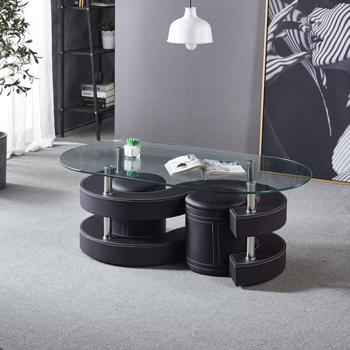 CT255 COFFEE TABLE WITH 2 STOOLS