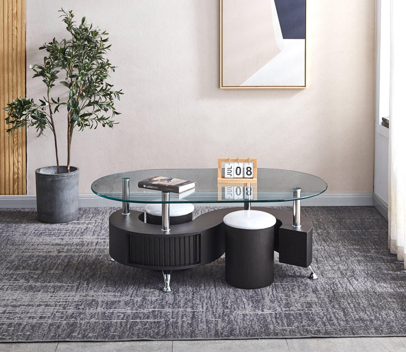 CT282 COFFEE TABLE WITH 2 STOOLS