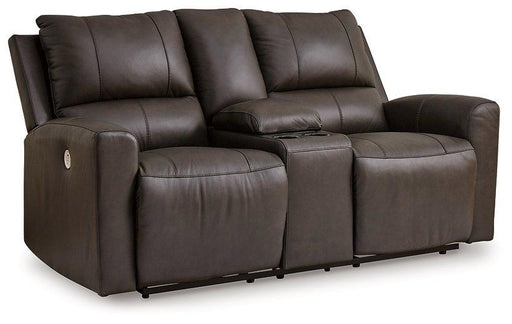 Boxmere Power Reclining Loveseat with Console - Home And Beyond