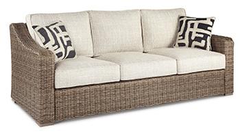 Beachcroft Outdoor Sofa, Lounge Chairs and Fire Pit - Home And Beyond