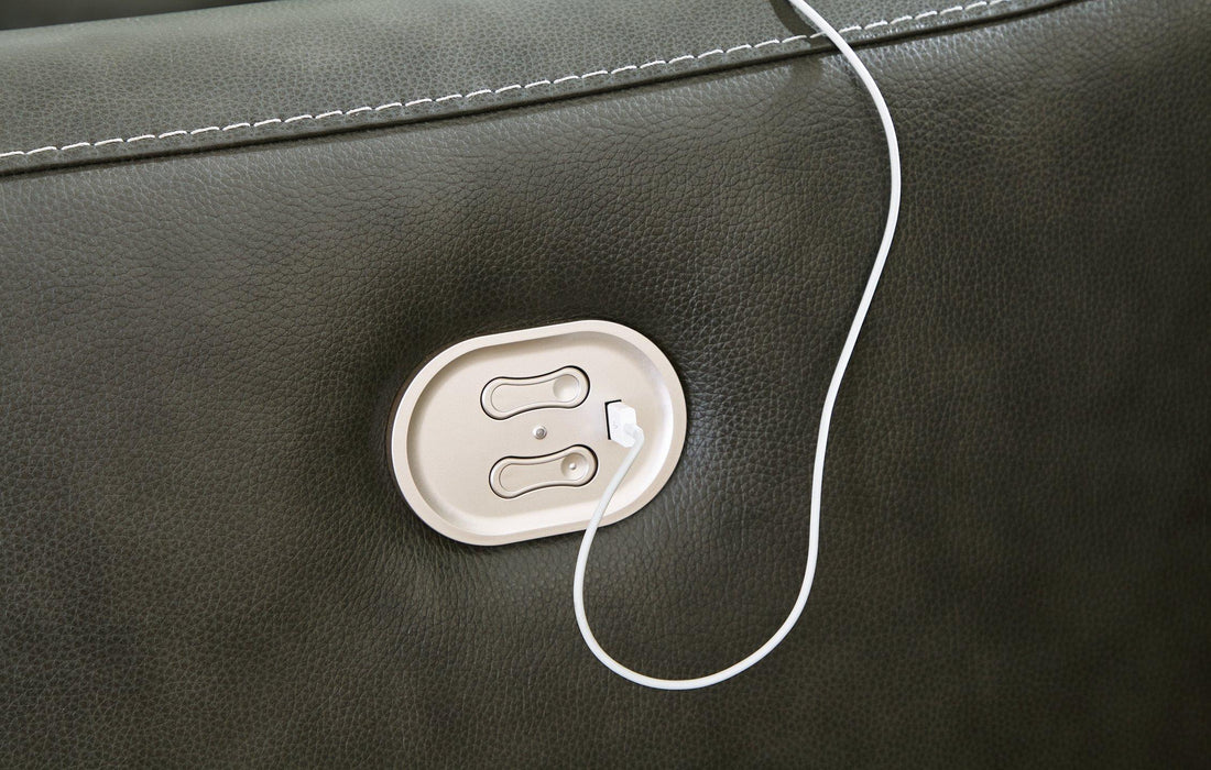 Center Line Power Reclining Sectional Loveseat