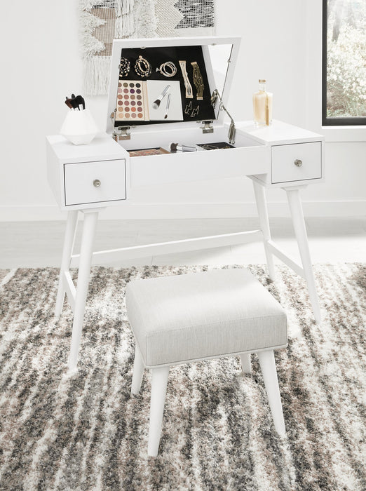 Thadamere Vanity with Stool - Home And Beyond