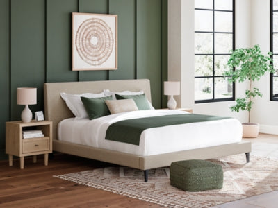 Cielden Upholstered Bed with Roll Slats - Home And Beyond