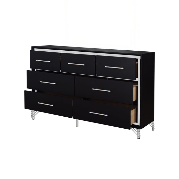 Ava 7 Drawer Dresser-Ebony