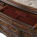 Bella Notte Dresser / Server Mirror- Mahogany Brown